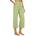 thumbnail image 1 of Pantalon Capri en Lin pour Femmes, Coton, Jambe Droite, Ample, Court, TG, 1 of 6