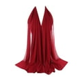 thumbnail image 2 of MEICHEN Head Wraps for Women Plain Bubble Chiffon Scarf Printe Headband Muslim Hijabs Wrap Summer Accessories Red, 2 of 2