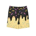thumbnail image 4 of Girls Clothes under $5.00 Elastic Waistband Pocket Ice Cream Cake Print Summer Casual Pants Loose Sports Shorts 5-14Y Black 7-8Years, 4 of 4