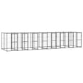 thumbnail image 1 of vidaXL Chenil Extérieur pour Chien en Acier avec Toit 19,36 M2, 1 of 4