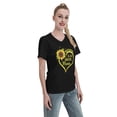 thumbnail image 3 of Blessed To Be Called Nana Sunflower Women'S V Neck T Shirts Black Small, 3 of 5