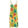 thumbnail image 5 of Lunarable Pineapple Design Sleeveless Dress Woman Fashion Long Dresses Women's Summer Suit Dress 2025, 5 of 7