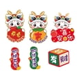 thumbnail image 2 of 6x 2024 Chinese New Year Refrigerator Magnets Decoration Fridge Sticker C, 2 of 8