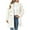 White, variant on Uaswgudfs Women's Sherpa Fleece Mid-Length Winter Coat - Thermal Windproof Straight Fit with Notch Lapel Hidden Pockets​