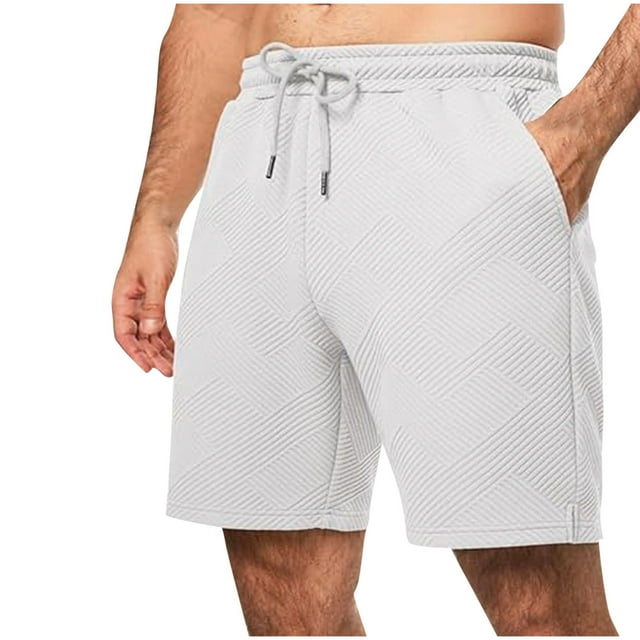 pstuiky Pantalones cortos deportivos para hombre, Pantalones cortos casuales de color sólido con bolsillos de playa y cintura elástica para hombre Pantalones cortos para correr para hombre