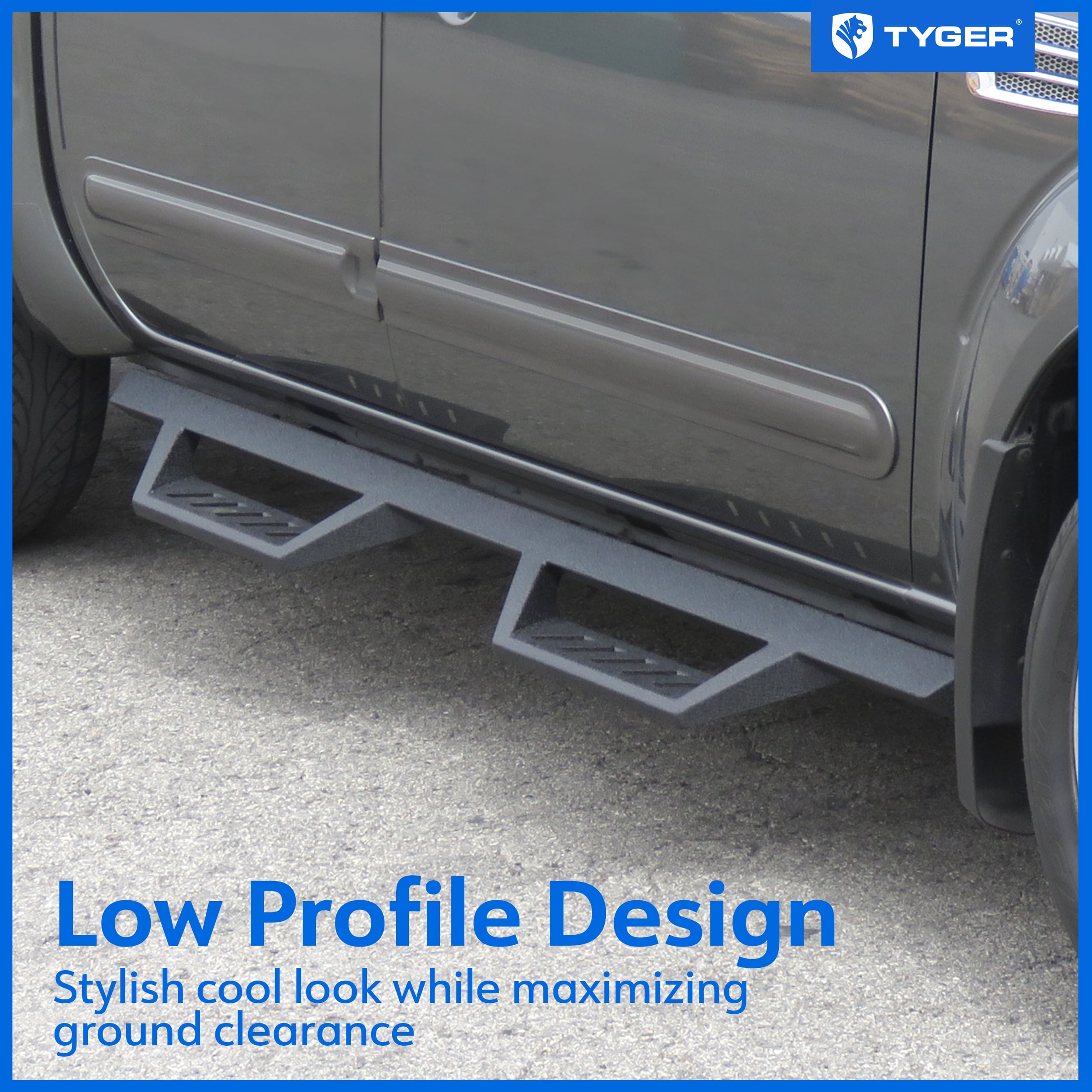 Tyger Auto LanderX Running Board Compatible with 2005-2026 Nissan Frontier | Crew Cab | TG-LX3N82398 | Drop Step Side Step Rail Nerf Bars