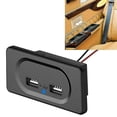 thumbnail image 1 of Cargador de coche USB dual 12v KEWITY Módulo de enchufe dual para Campervan, 1 of 4