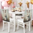 thumbnail image 4 of Decorative Chair Back Cover One Size x6 Chair Cover Dining Chair Slipcovers Chair Back Decoration Festival Chair Decoration Egg-carrying Rabbit, 4 of 6