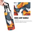 thumbnail image 4 of Yayeee 33oz Insulated Water Bottle Double Wall Stainless Steel with Flip Straw Lid, Abstract Wavy, 4 of 7