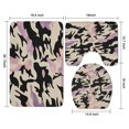 thumbnail image 3 of Pink Purple Camo Gradient Pattern Bathroom Rugs Sets 3 Piece,Toilet Cover Set,Absorbent Non Slip Bathroom Mats Sets with U-Shaped Contour Rug Toilet Rug Set, 3 of 5