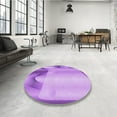 thumbnail image 4 of Ahgly Company Machine Washable Indoor Square Transitional Violet Purple Area Rugs, 6' Square, 4 of 7