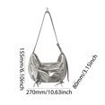 thumbnail image 2 of Bolso de hombro con lazo plisado suave, bolso de moda de cuero PU, bolso para axila para mujer, 2 of 9