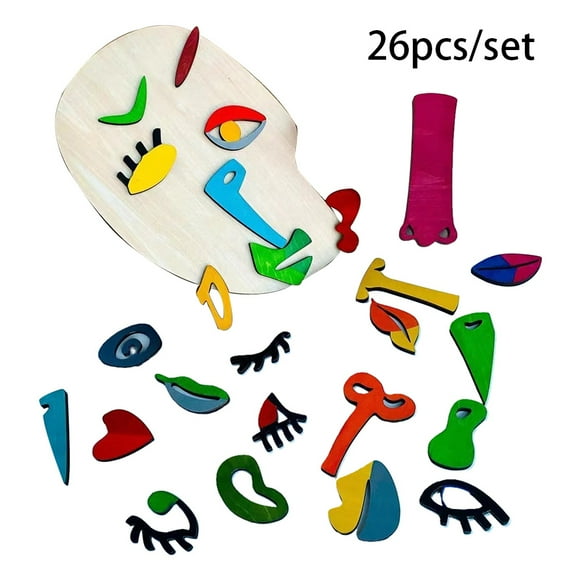 Children Wood Toy Preschool Early Educational Artistic Imagination Toys Kids Interactive Teaching Props Matching Gaming Supply Kindergarten