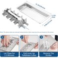 thumbnail image 2 of 2Pcs Stainless Steel Ice Cube Trays for Freezer, Metal Ice Cube Trays with Lever, Reusable 18/8 Slot Ice Cube Mold for Bar & Kitchen (With Clips, 2PCS), 2 of 7