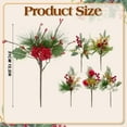 thumbnail image 2 of CoreLiving Christmas Picks and Sprays Artificial Pine Needles Branches Berries Pine Cones Red Stems for Holiday Xmas Tree Decor Wreath Floral Arrangement Craft DIY, 2 of 8