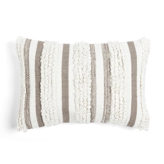 Bria Stripe Decorative Pillow Cover Neutral Single 13X20
