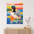 thumbnail image 4 of Duckpond Delight Colourful Bright Bird Extra Large XL Wall Art Poster Print, 4 of 5