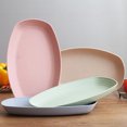 thumbnail image 1 of Serving Plate Simple Plastic - 4PCS Wheat Straw Plate Salad Plate Kitchen Plate, 1 of 1