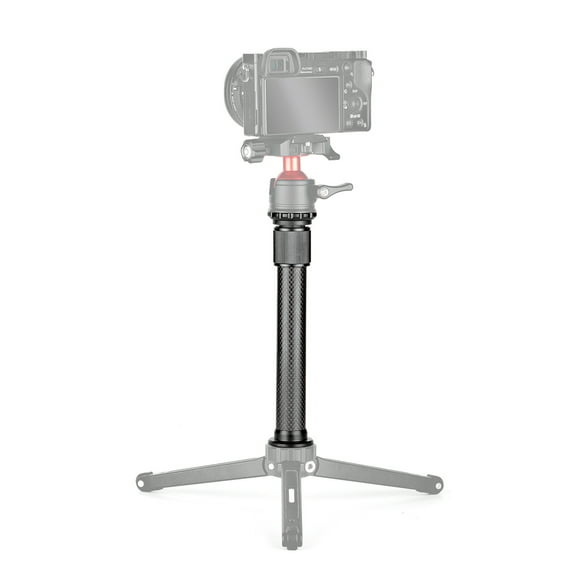 For Universal Carbon Fiber Tripod Extension Pole 2-section Extendable Rod . Height 32cm/12.6in with 1/4 Inch Screw for Tripod Monopod
