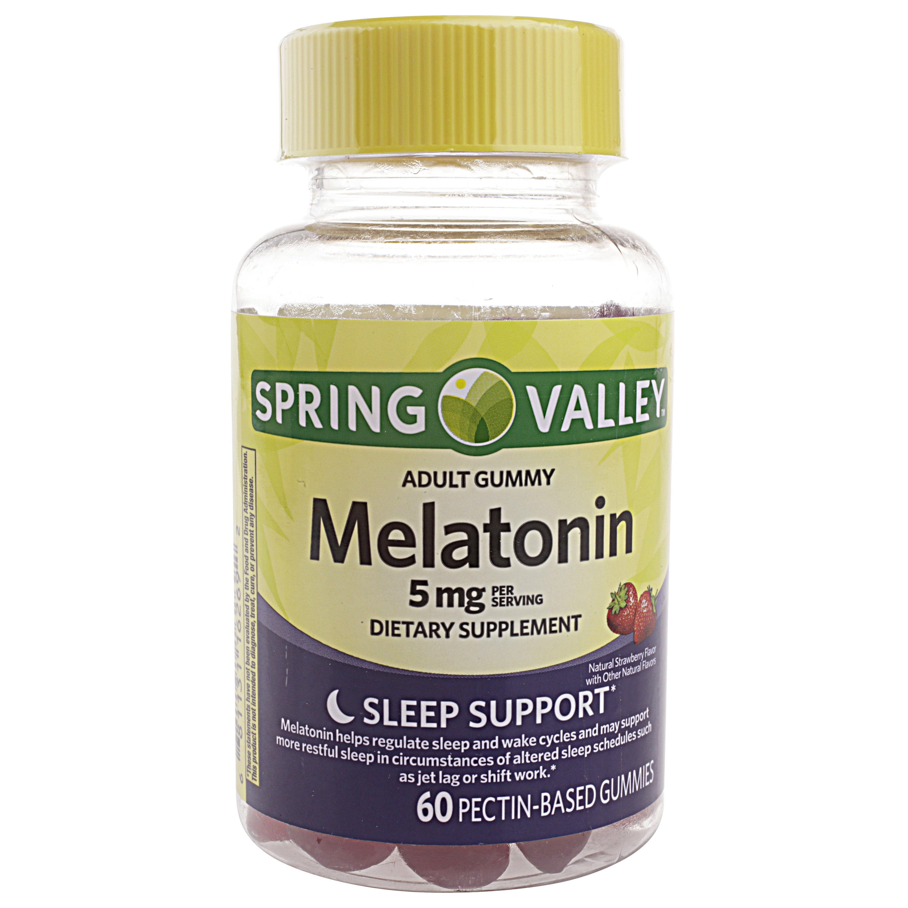 Spring Valley Melatonin Adult Pectin-Based Gummies, 5 mg, 60 count