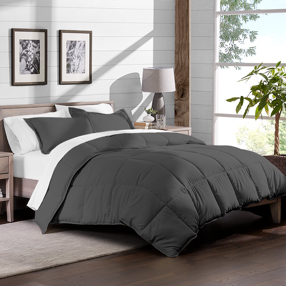 7Piece BedInABag Split Head Flex King Set Grey, Sheet