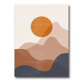 thumbnail image 2 of Designart Abstract Red Moon In Earth Toned Mountains II Canvas Wall Art, 2 of 4
