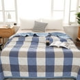 thumbnail image 4 of Quinlirra Clearance Quilt Queen Size Bedding Set, Fashion Modern Bedspreads, Lightweight Summer Soft Microfiber Bedspread, Bed Coverlet for All Seasons-Blue&78.74*59.05inch, 4 of 6