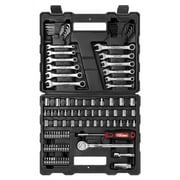 Hyper Tough 113 Piece 1/4 and 3/8 inch Drive SAE Mechanics Tool Set, New Condition