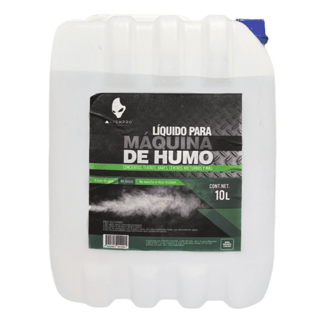 Líquido Máquina Cámara Humo Alienpro Base Agua No Tóxico 10L