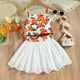 thumbnail image 5 of Vestido Para Niñas, Ropa Para Niñas Pequeñas, Moda Para Niños Pequeños, Estampado De Flores Lindas, Lcae, Falda Calada, Tirantes, Traje Superior Blanco Odeerbi LM103-8892, 5 of 9