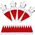 thumbnail image 1 of Set Of 36 Red Santa Hat Cutlery Holder Compatible With Christmas Decoration, 1 of 3