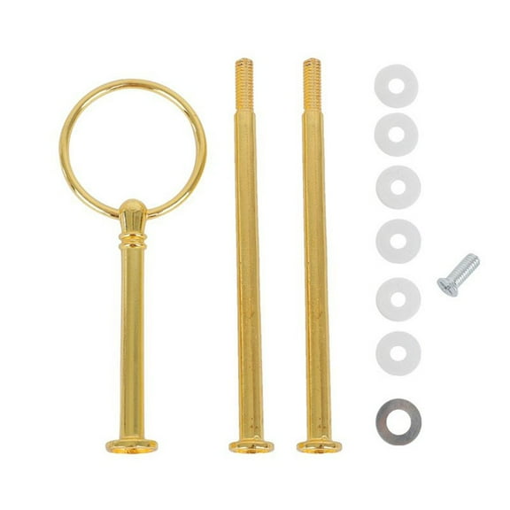 Stylish And Practical Cake Cupcake Plate Stand Fitting Handle Rod, Enjoy A Perfect Cake Display Gold Or Silver