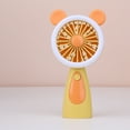 thumbnail image 3 of Yellow Handheld Mini Fan Portable Outdoor Travel Fan Plastic 7.08X3.54X1.96 Inches With Colorful Lights Usb Rechargeable Lightweight Cooling, 3 of 7