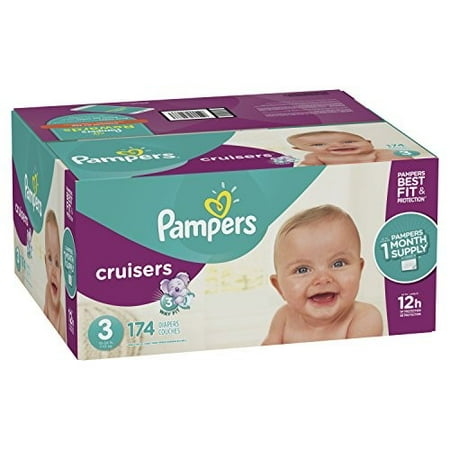 Pampers Cruisers Disposable Diapers One Month Supply - Size 3 (174ct)