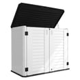 thumbnail image 5 of LEDMOMO White Classic European Style Outdoor Garden Storage Box with Weatherproof Plastic Cabinet, 5 of 10