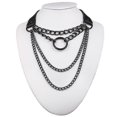 thumbnail image 5 of Gargantilla Egirl con candado, collar gótico, joyería punk gótica, estilo Harajuku, gargantilla negra, accesorios estéticos emo grunge, 5 of 5