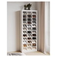 thumbnail image 6 of Shoe Storage Cabinet, 36 Pairs Standing Closet Organizer, 8.8" Widened Cell Wood Shoe Organizer, 12 Tiers Vertical Space Saving Shoe Rack for Entryway, Bedroom, White SR20703X, 6 of 9