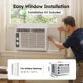 thumbnail image 4 of SIMZLIFE 5,000 BTU Window Air Conditioner, Cools Up To 150 Sq Ft, Knob,2 Cooling Modes,Without Remote Control, White, 4 of 10