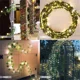 thumbnail image 4 of Guirnalda de luces artificiales de 2 m con hojas verdes y 20 LED, ideal para jardín, patio, casa, boda, etc., 4 of 5