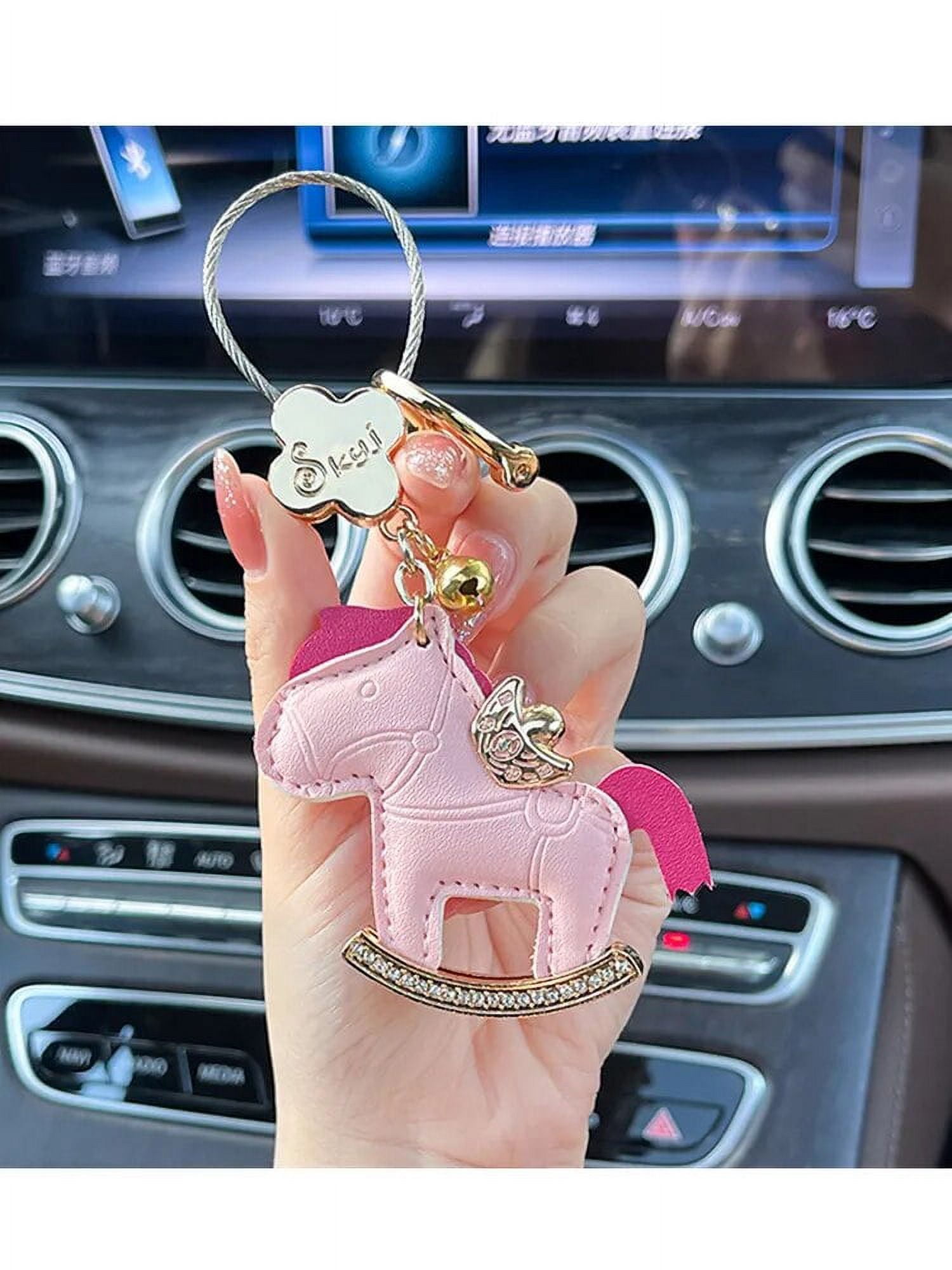 Fashion Leather Key Rings for Men and Women Keychain Gift Car Keys, Backpacks, and Purses