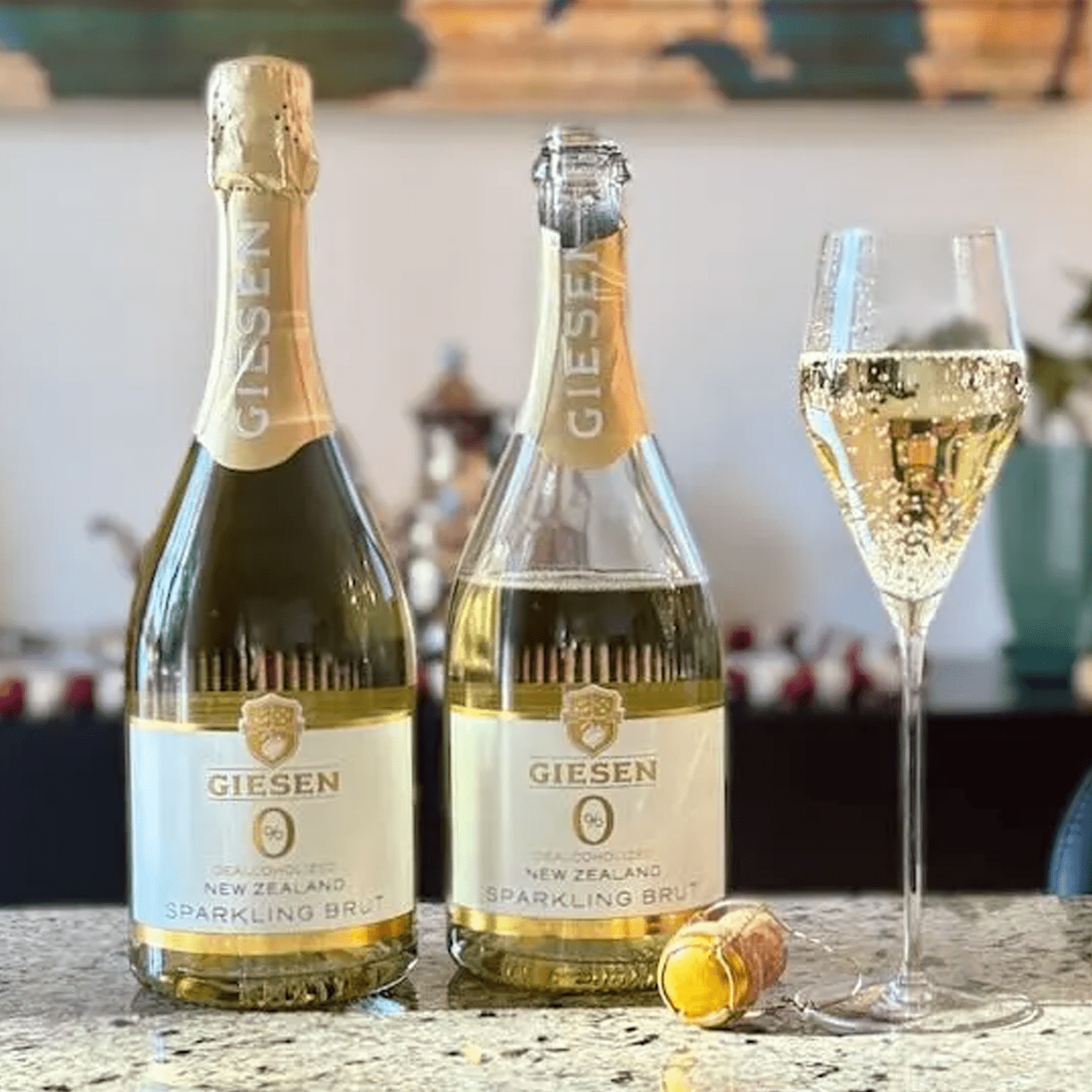 Giesen 0% Non-Alcoholic Dealcoholized New Zealand 750ml Sparkling Brut Wine Champagne | 2 PACK