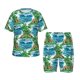 thumbnail image 1 of Fotbe Hawaii Palms Pijama Estampada de 2 Piezas para Niños – Ropa de Dormir de Manga Corta Cómoda para Niños y Niñas, Camiseta y Shorts de Algodón-4X-Large, 1 of 6