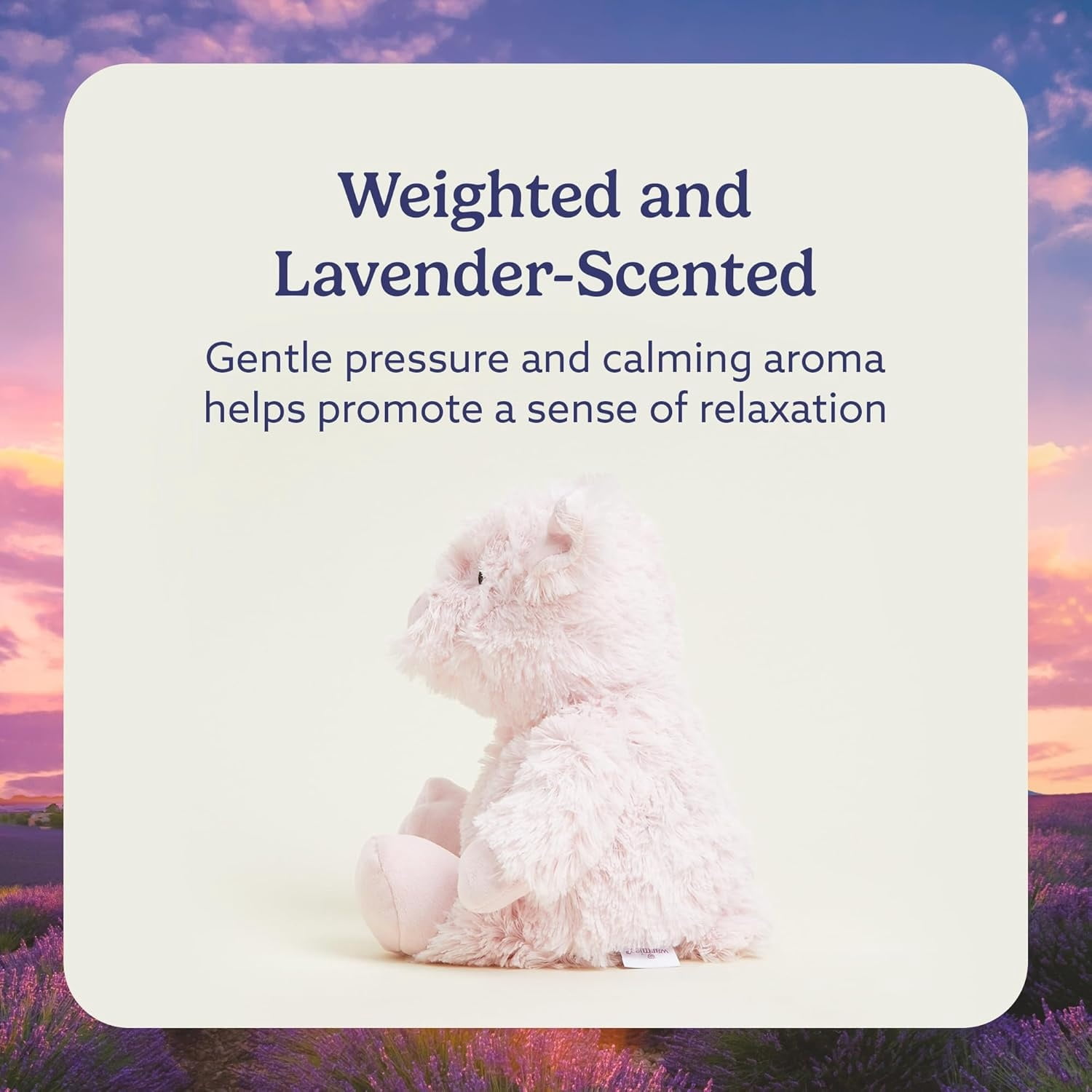 warmies 13" Pig Stuffed Animal, Microwavable Heated Plushies and Weighted Soft Plush Toys
