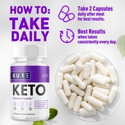 (2 Pack) Kure Keto Pills - Supplement for Weight Loss Appetite Control & Suppressants - 120 Capsules