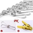 thumbnail image 2 of Hweilai Stainless Steel Clothes Pegs 100 Pieces 60mm Unbreakable Pegs Indestructible Does Not Rust Pegs, 2 of 5