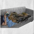 thumbnail image 6 of Africa Soft Flannel Fleece Throw Blanket, Leopard Sitting on a Tree Trunk with Mountain Range Journey up Kilimanjaro Scenery, Cozy Plush for Indoor and Outdoor Use, 50" x 60", Tan Blue, by Ambesonne, 6 of 6