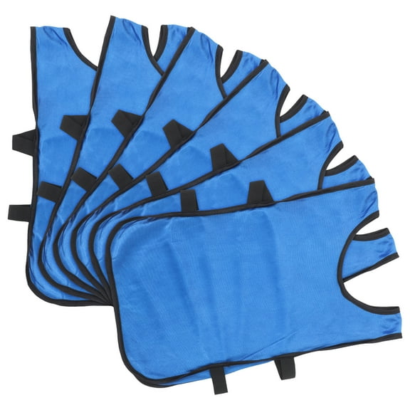 FUEENIRVA 6Pcs Pinnies Kids Training Waistcoat Blue Polyester Lightweight Scrimmage Vests for Team Sports for Fan Gear