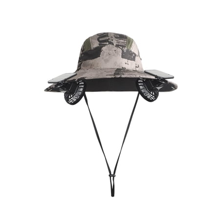 Solar Fan Hat for Men Women Outdoor Cooling Sun Hat with USB Rechargeable Battery Wide Brim Hat with Neck Cover for Hiking Fishing Gardening Summer Sun Protection(29#Khaki)