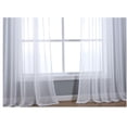 thumbnail image 3 of Xukmct 2 Pack Rod Pocket Sheer Curtains Solid Color Window Drapes Light Filtering Curtain for Living Room, Bedroom, Bathroom, 42" x 63", 3 of 7