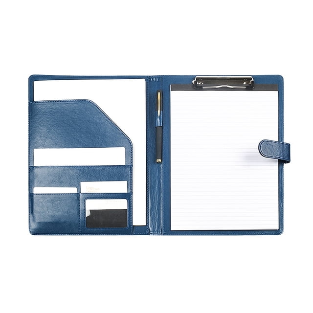 Leather A4 Folder With Pen Insert Multifunctional Contract Signing Board Clip Business Office Meeting Writing Pads